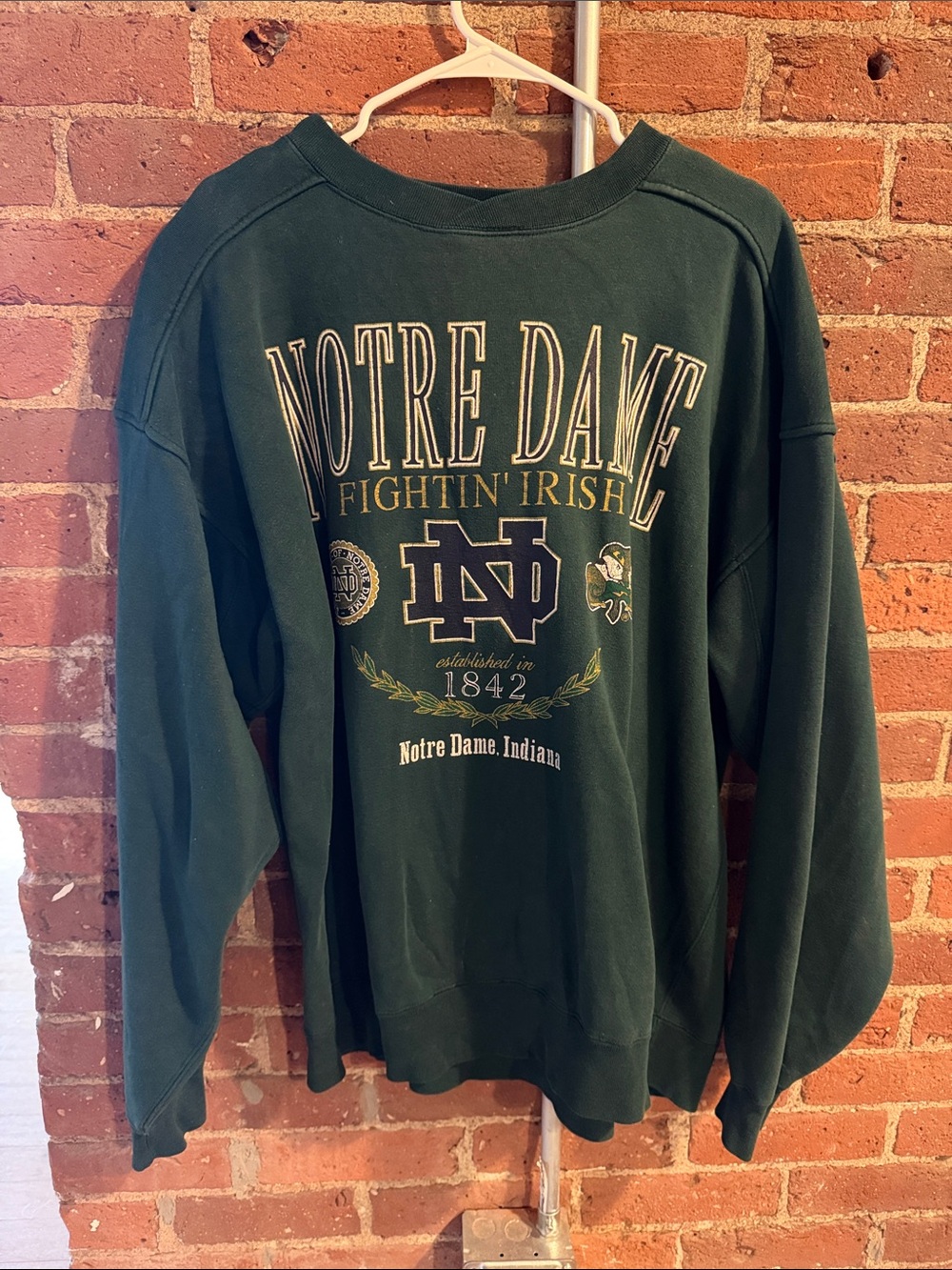 Notre Dame Fightin' Irish Crewneck Sweatshirt - Dark Green